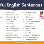 120 Useful English Sentences for Kids for Daily Use | PDF