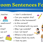 Classroom Sentences for Kids for Daily Use | PDF