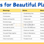 30 English Idioms for Beautiful Places with Example Sentences