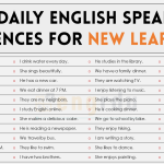 Daily English Speaking Practice Sentences for New Learners | PDF