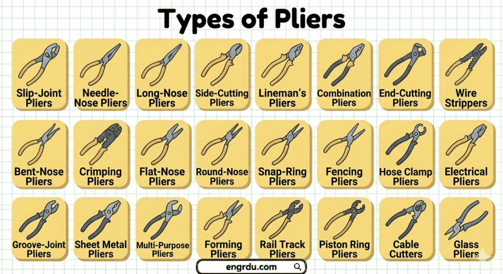 Different Types of Pliers with Images