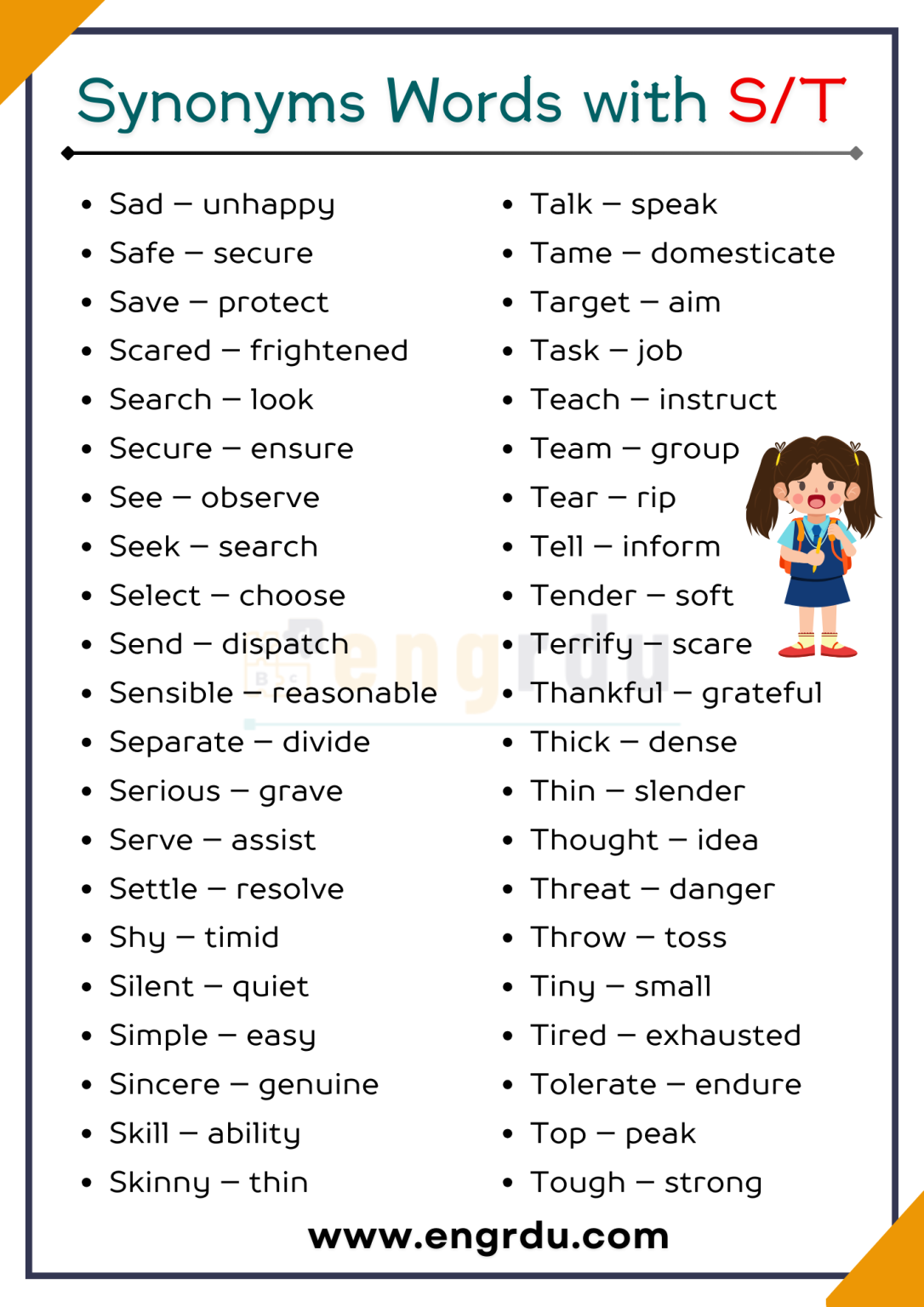 Synonyms Words List A to Z | 1000 Synonyms PDF Download - engrdu