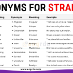 Strange Synonyms in English with Meanings