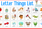 List of A Letter Things for kids in English with Pictures