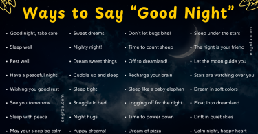 30+ Professional Ways to Say Good Night in English