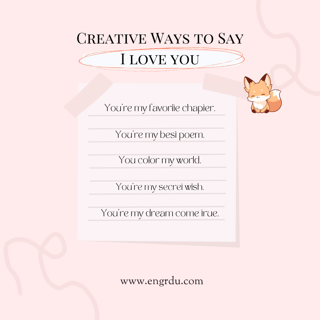 Creative Ways to Say I Love You Without Saying It