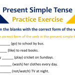 Present Simple Tense Practice Exercise