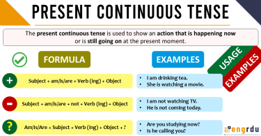 Present Continuous Definition, Structure, and Sentences
