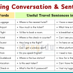 Traveling Conversation and Sentences
