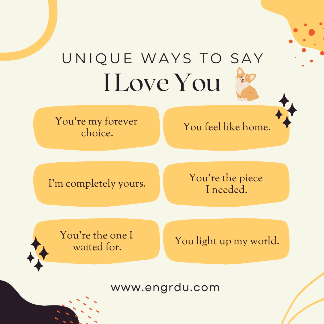 Unique Ways to Say I Love You