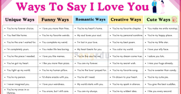 70+ Different Ways to Say I Love You in English with Pictures and Examples