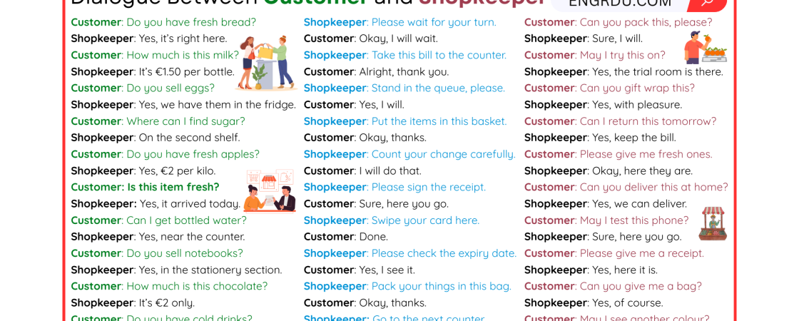 Dialogue Between Customer and Shopkeeper