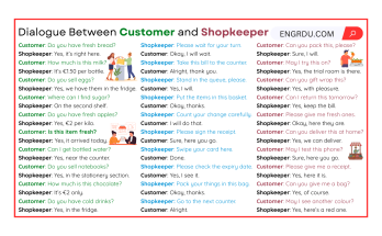 Dialogue Between Customer and Shopkeeper