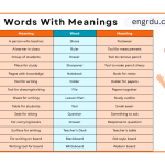 100 Basic English Words Used in School