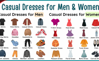 Casual Dresses for Men and Women with Their Pictures