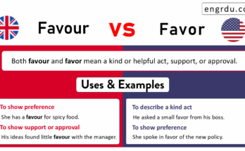 Difference between Favor vs Favour
