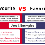 Favourite and Favorite