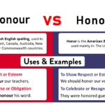 Honour and Honor Explained with Meanings