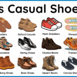Mens Casual Shoes Name in English with Pictures