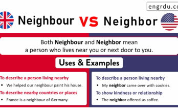 Neighbor vs Neighbour