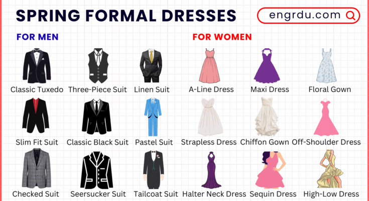 Spring Formal Dresses for Men and Women with Pictures