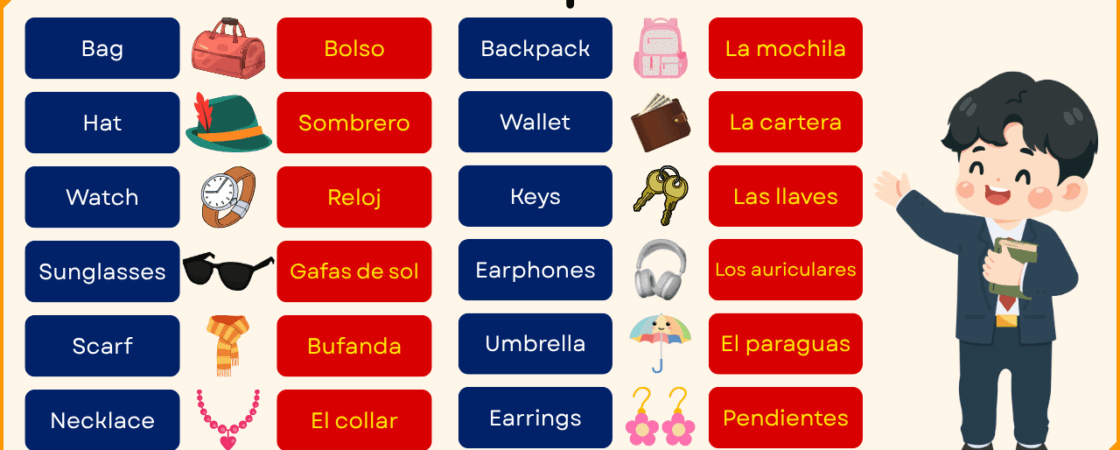 Accessories in Spanish with Pictures