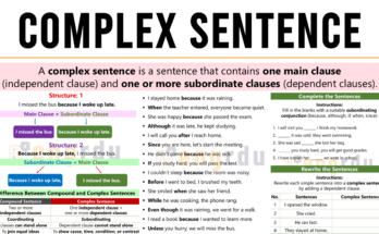 Complex Sentence Definition with Examples
