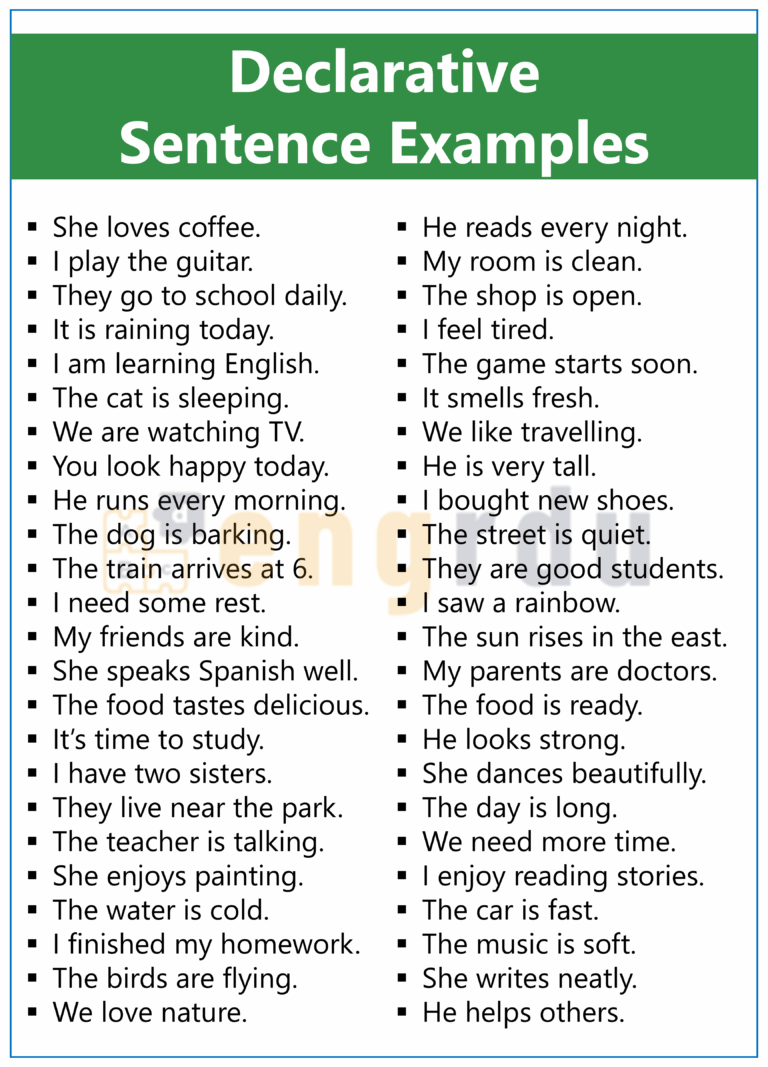 Types of Sentences | Sentence and Types of Sentence - Engrdu
