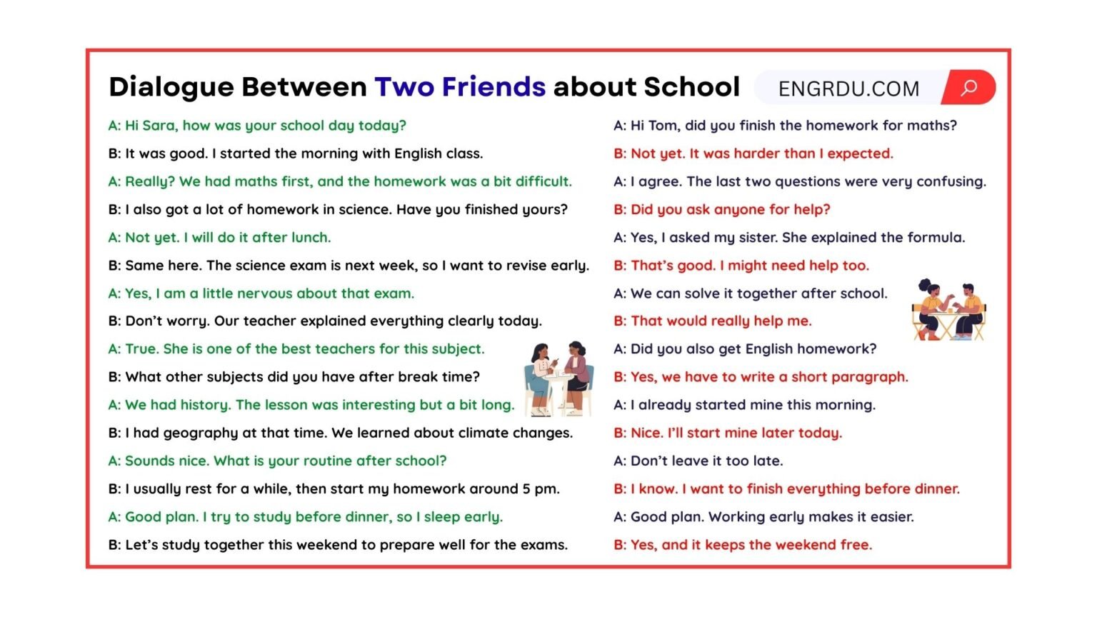 Dialogue Between Student and Teacher in English - Engrdu