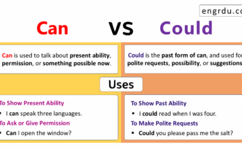 Can vs Could in English with Meanings and Examples