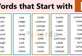 English Words that Start with L