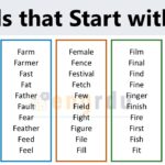 Words with that Start with F