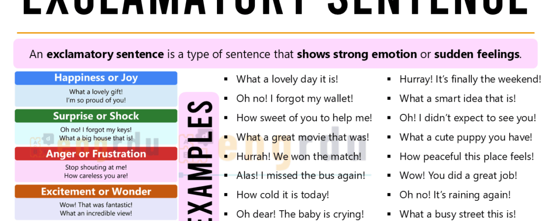 Exclamatory Sentence Definition and Examples