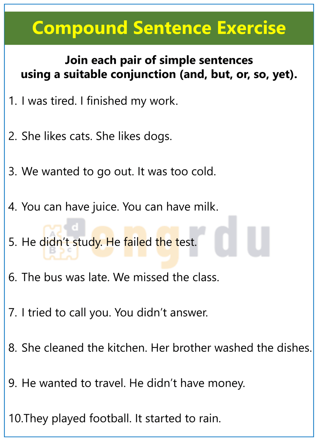 Compound Sentence: Structure, Examples, and Exercises - Engrdu