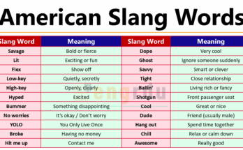 List of American Words Slang