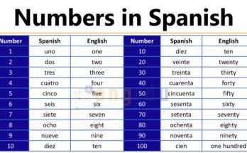 Numbers in Spanish | 1-100 Spanish Numbers