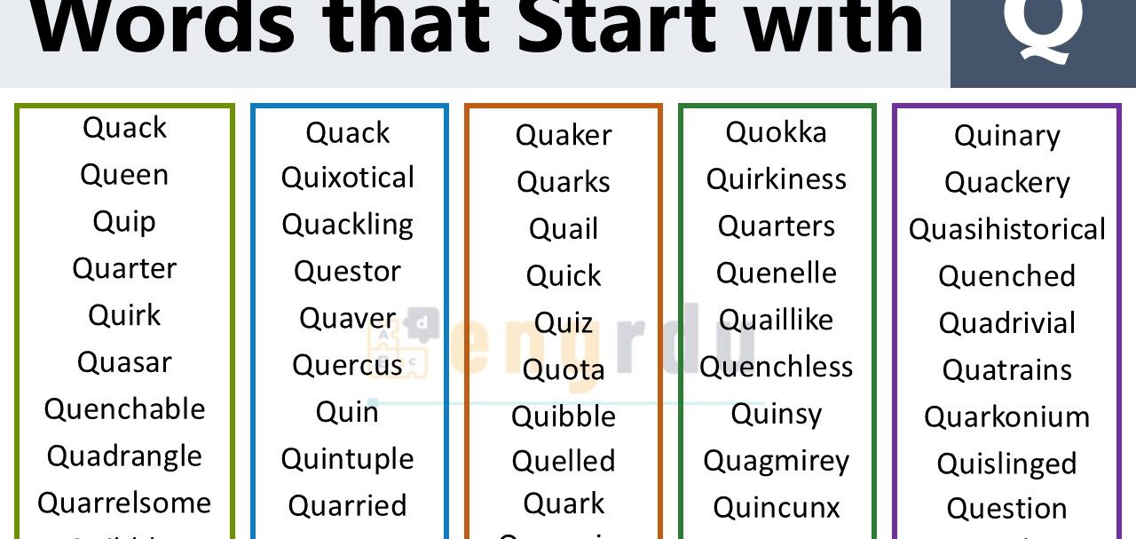 Q Starting Words