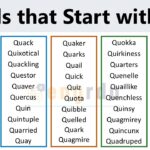 Q Starting Words