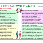 Write a Dialogue Between Two Students about Online Education