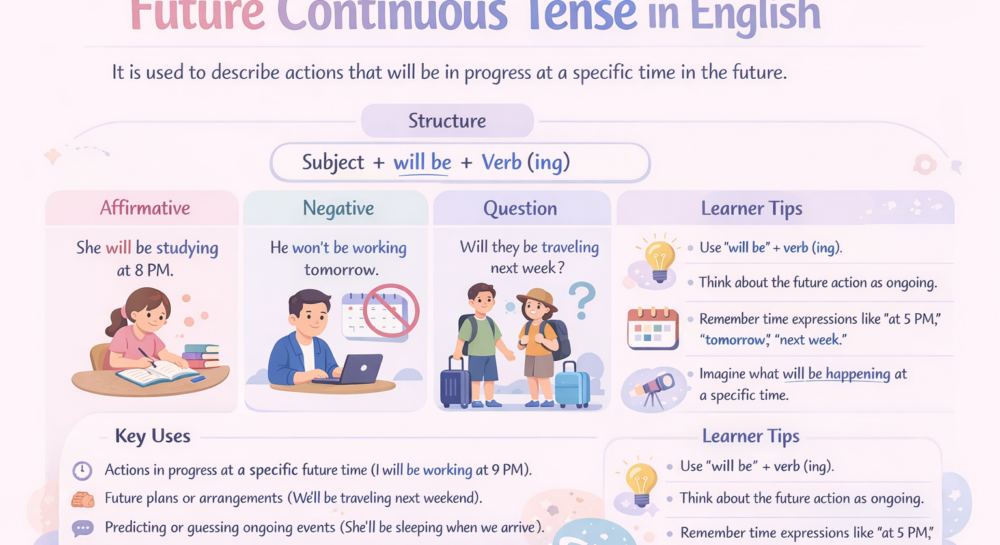 Future Continuous Tense in English