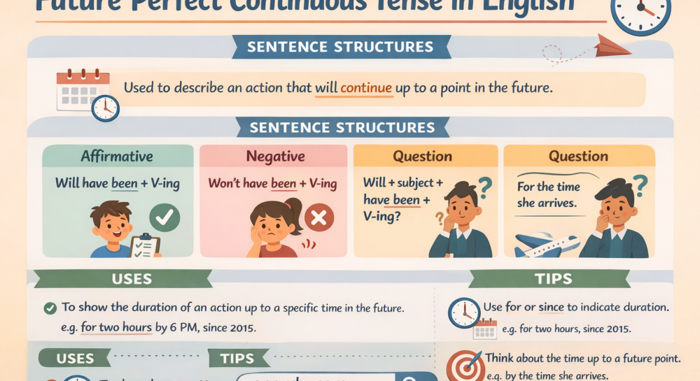 Future Perfect Continuous Tense in English