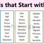 500+ Words that Start with V
