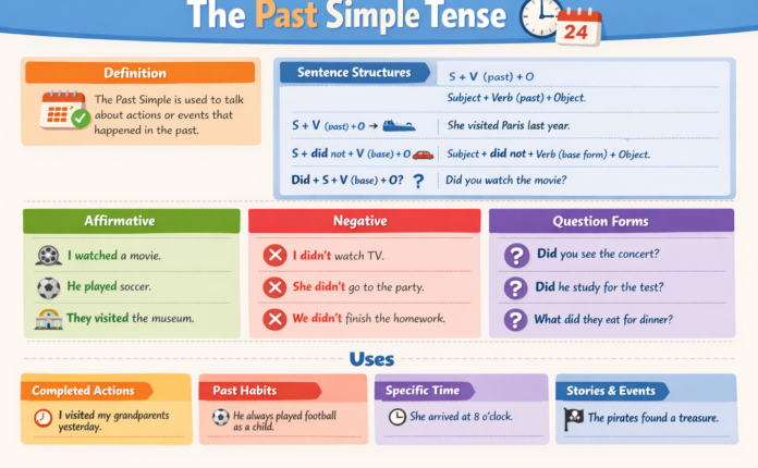 Past Simple Structure and Examples