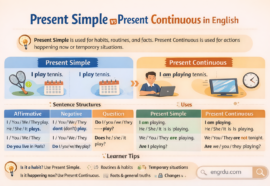 Present Simple vs Present Continuous in English