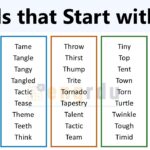 1000+ Words that Start with T | T-Words List in English