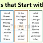 1000+ Words that Start with U