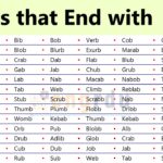 Words that Ending in B