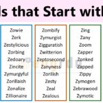 Words that Start with Z