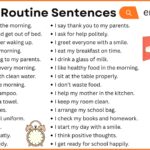 Morning Routine Sentences in English