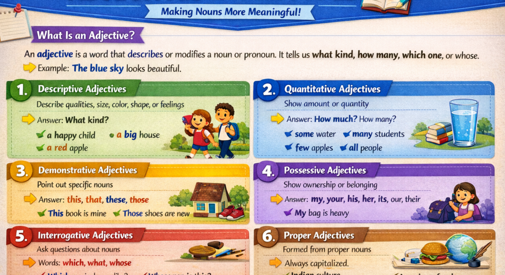 Types of Adjectives with Examples